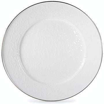 Charger Plates, 12.5", Solid White Enamelware